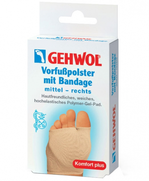 Защитная подушка под плюсну из гель-полимера и бандажа - Gehwol (Геволь) Vorfubpolster mit Bandage