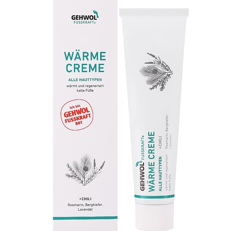 Красный бальзам для сухой кожи - Gehwol (Геволь) Fusskraft Warming Cream (Red / Rough)